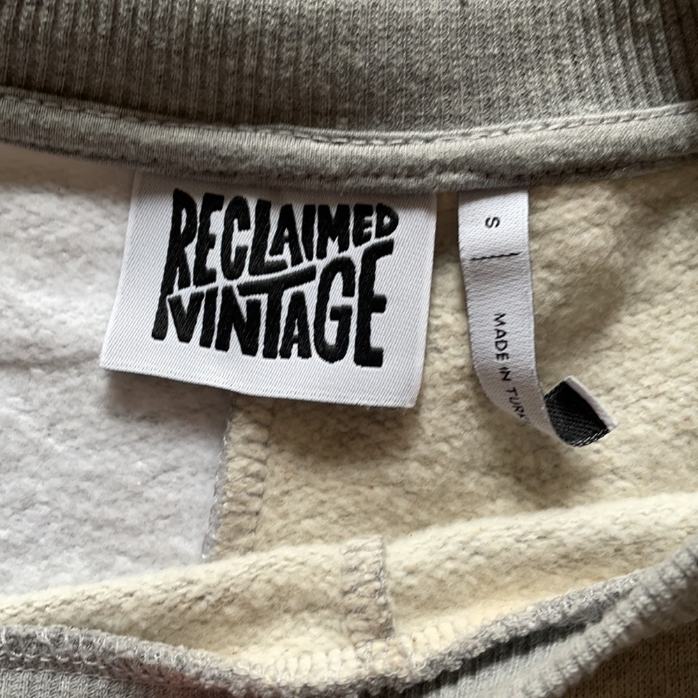 Patchwork Gray Sweatshirt By Reclaimed Vintage - image 2